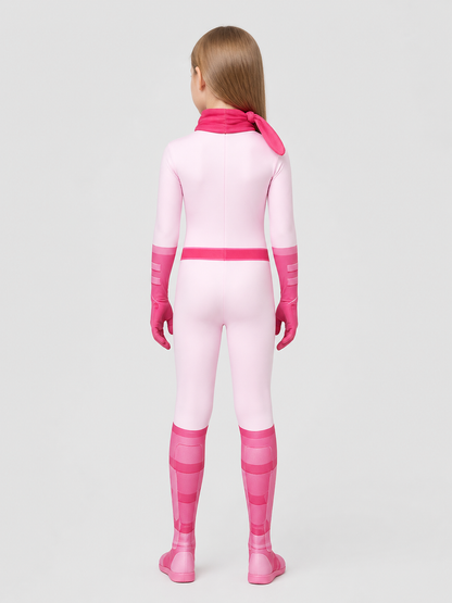 Princess Peach Super Mario Cosplay Costume, Jumpsuit back view