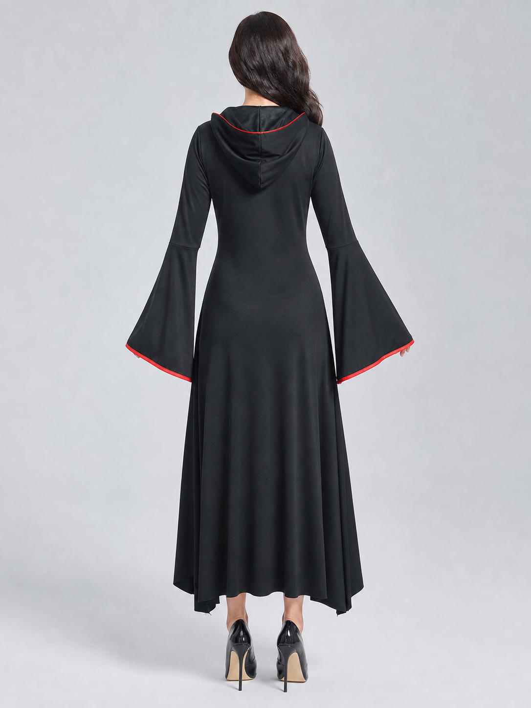 Vampire Costume with Lacing and Wide Sleeves