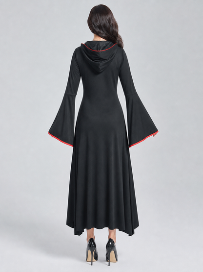 Vampire Costume with Lacing and Wide Sleeves
