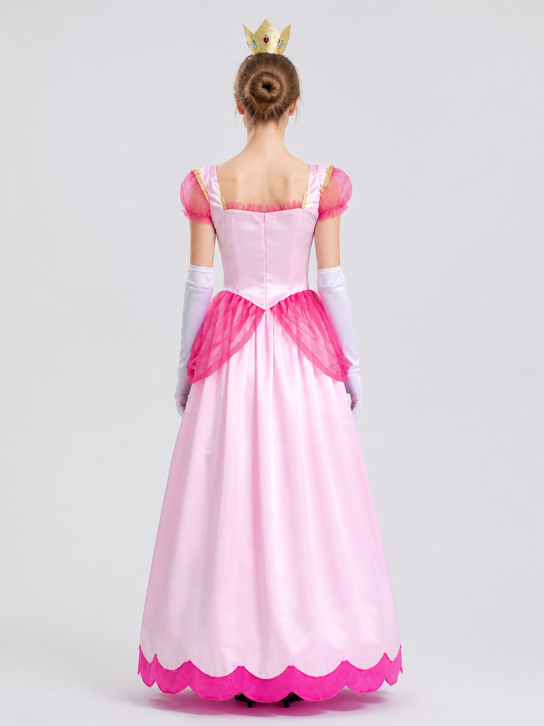 Pink Princess Dress for Halloween, S-XXL back view
