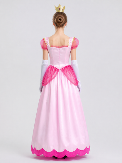 Pink Princess Dress for Halloween, S-XXL back view