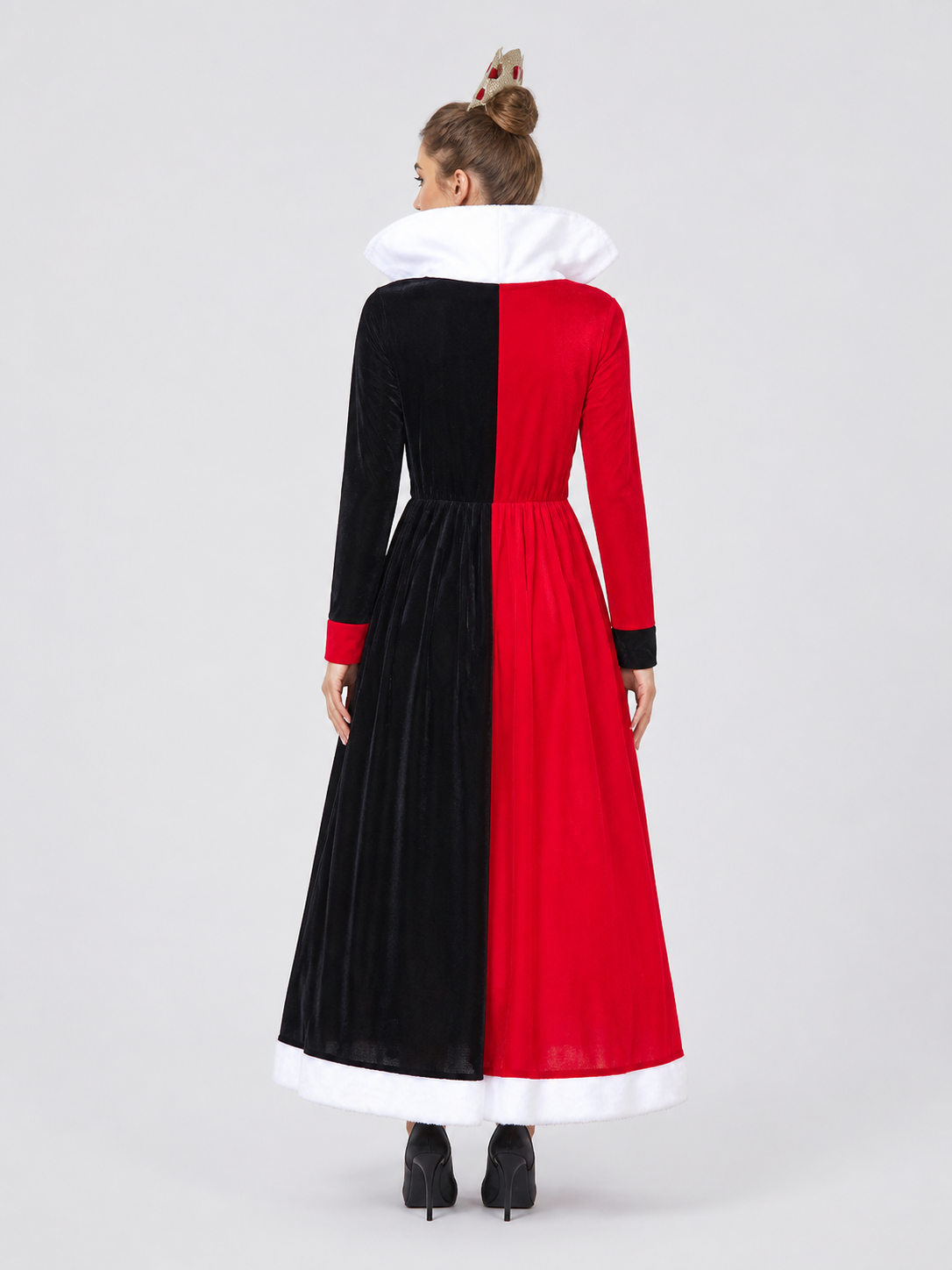 Red Queen Dress for Halloween, M-XL back view