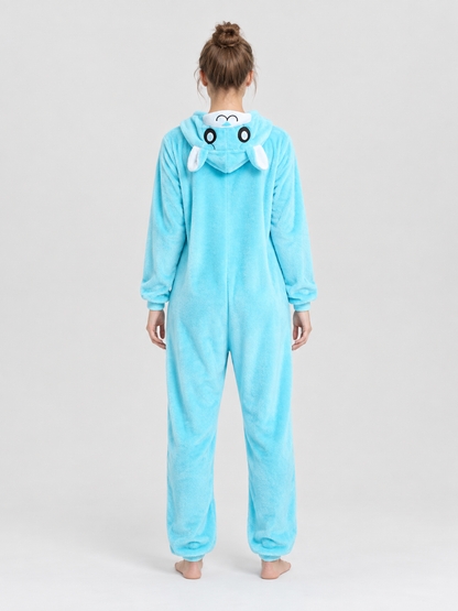 Insulated Kigurumi Jumpsuit with Hood and Face