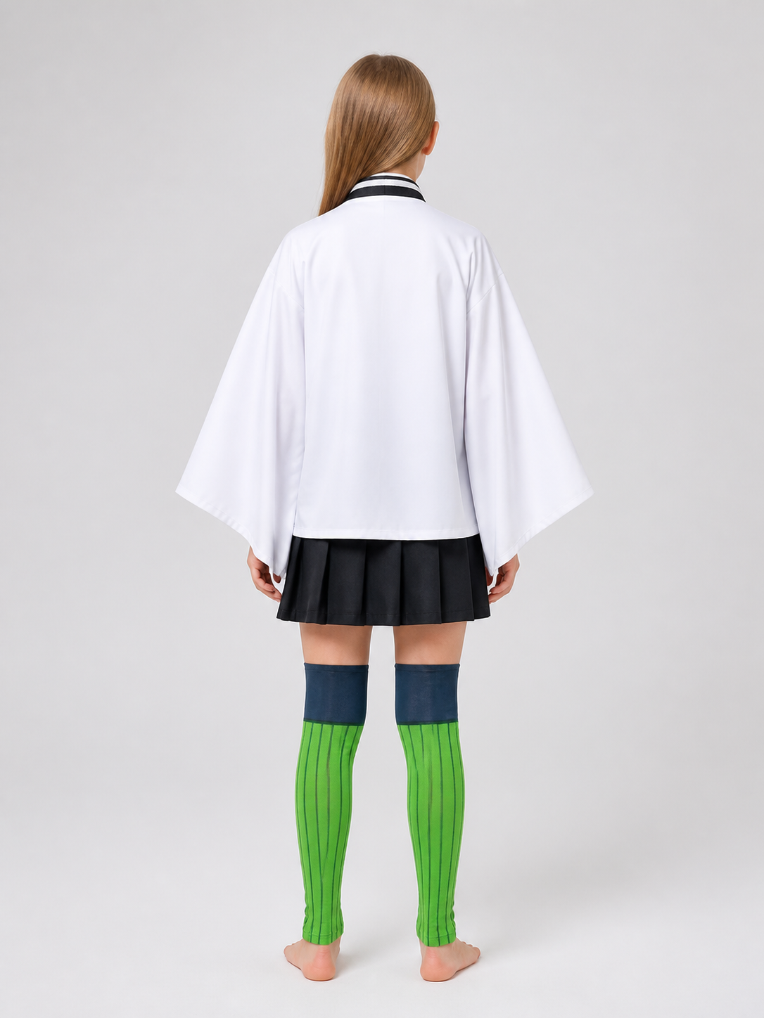 Mitsuri Kanroji Cosplay Costume, Polyester, Cape back view