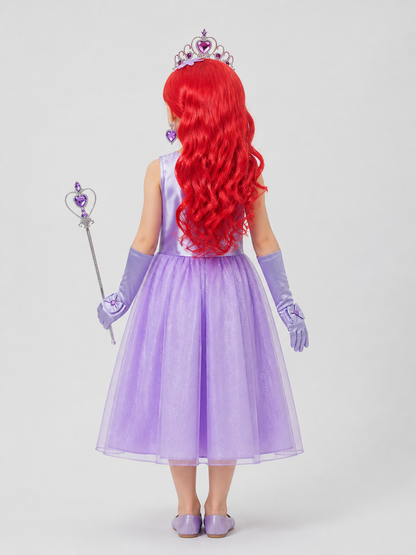 Princess Cosplay Accessories Set: Crown, Wig back view