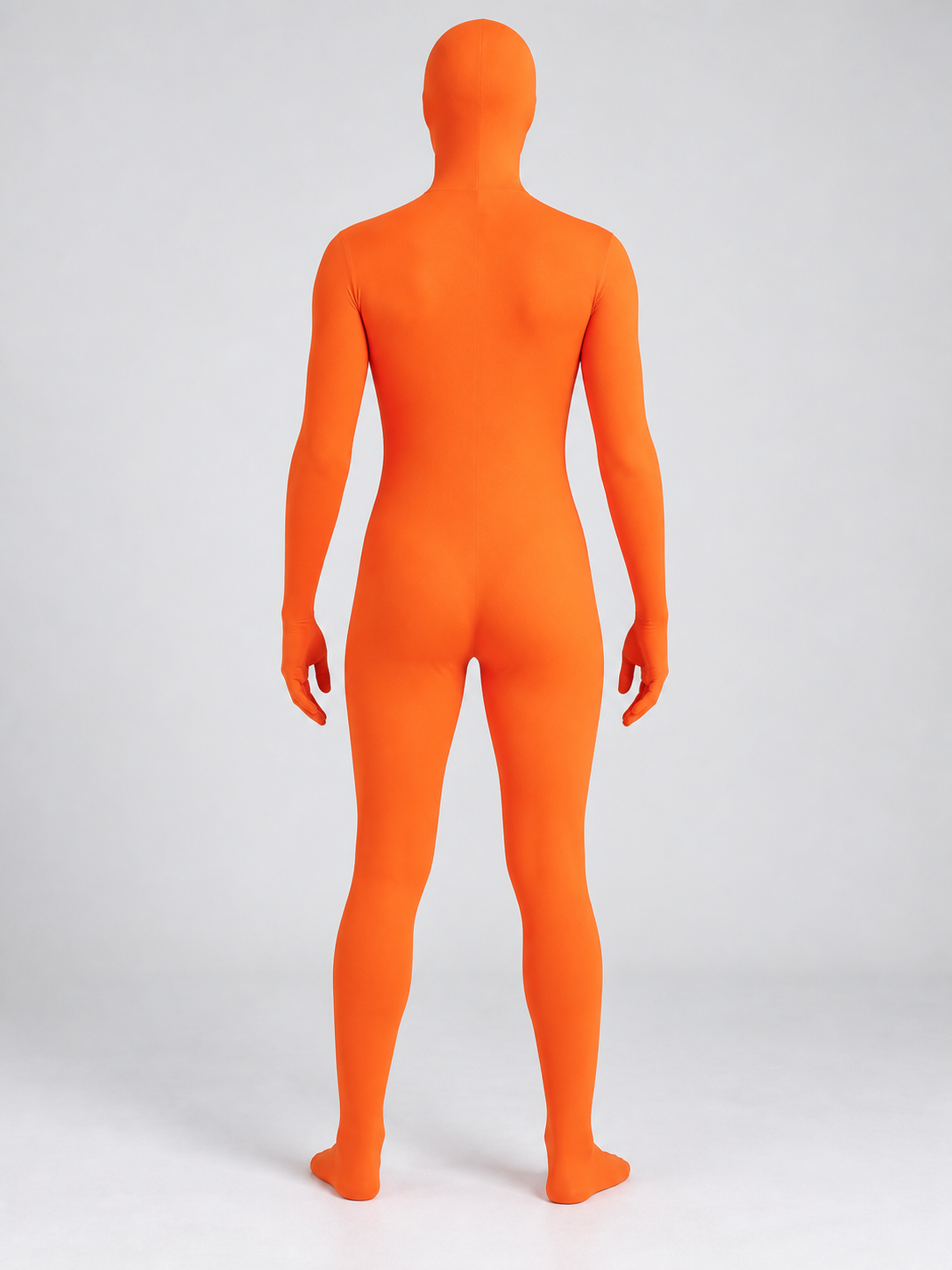 Orange Jumpsuit Costume with Closed Hood Mask