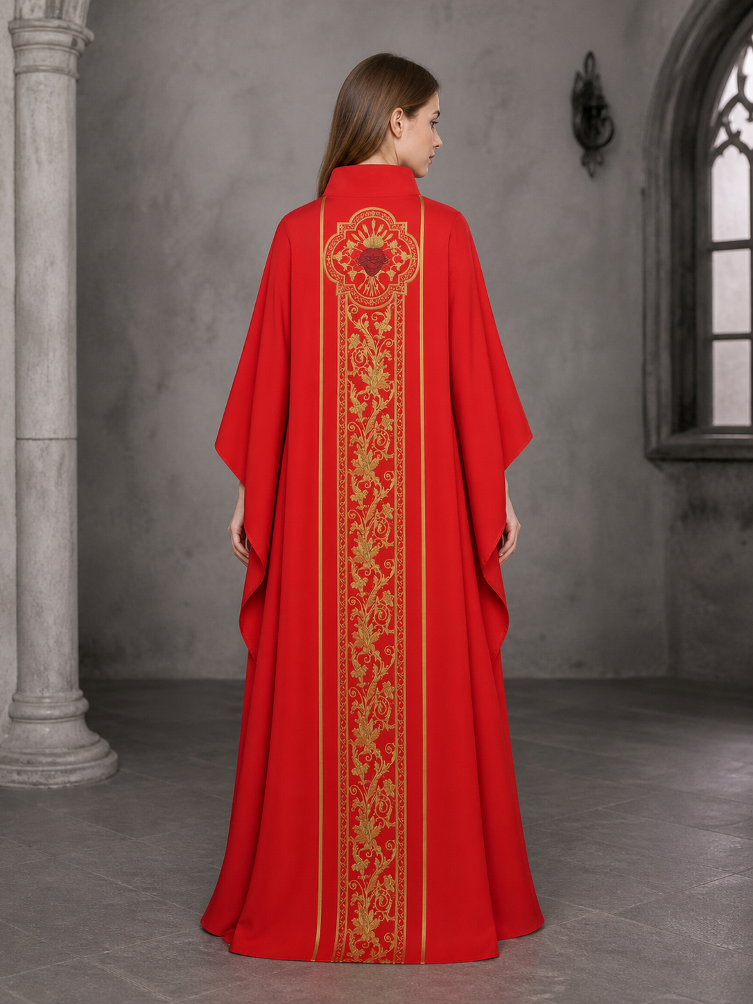 Cosplay Robe Costume with Gold Accents