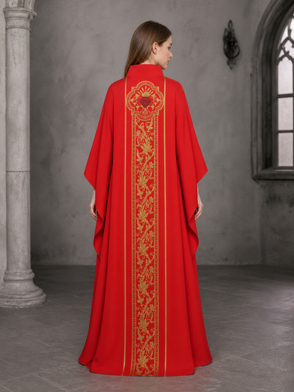 Cosplay Robe Costume with Gold Accents