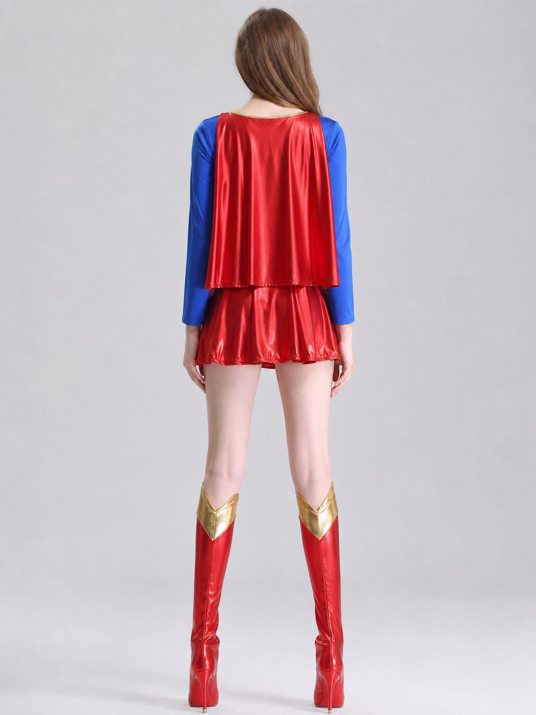 Superhero Costume with Cape for Stage Performances, Parties, and Cosplay