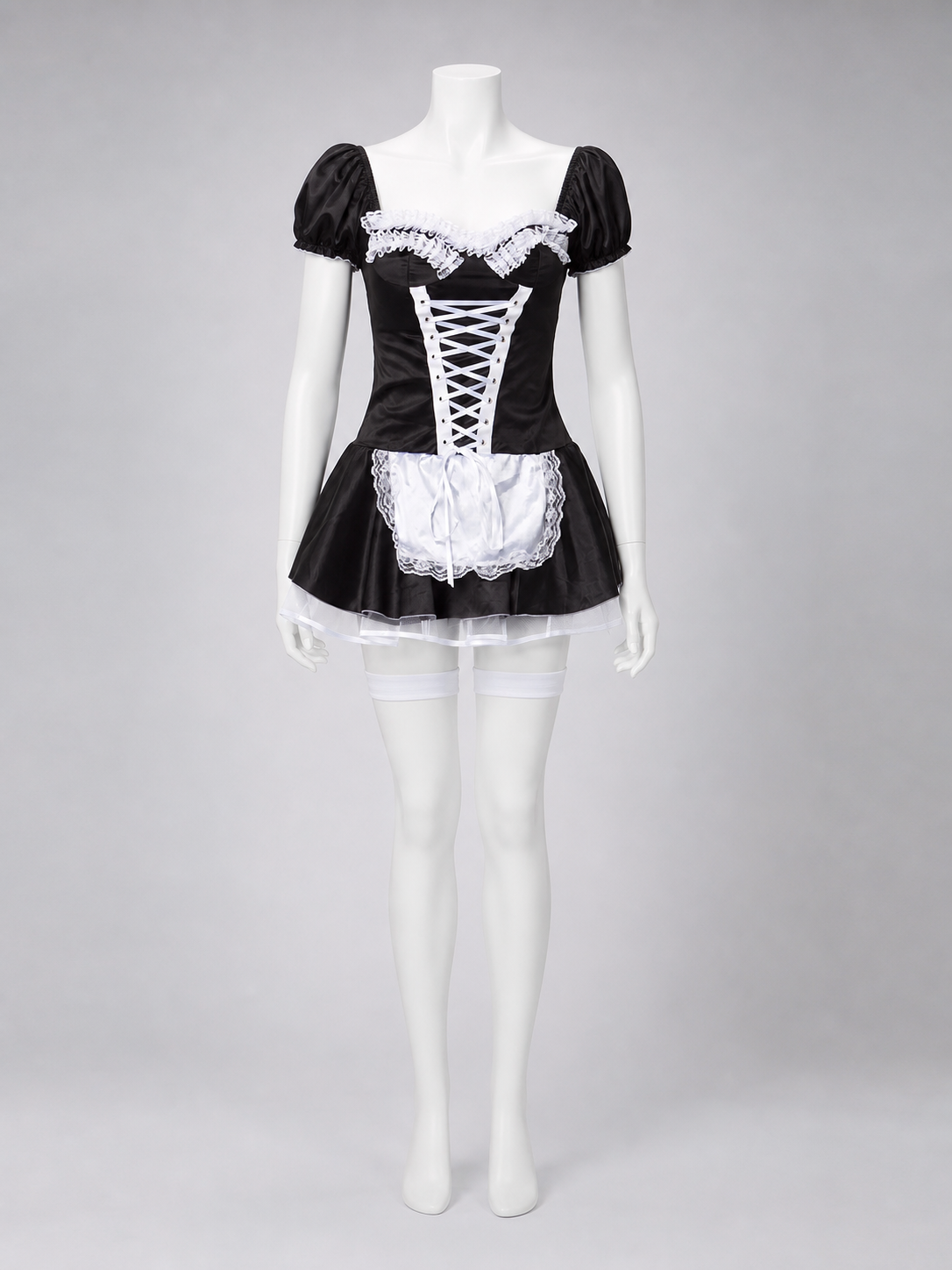 Black-and-White Cosplay Costume for Stage Performances