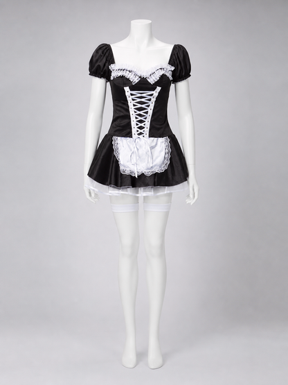 Black-and-White Cosplay Costume for Stage Performances