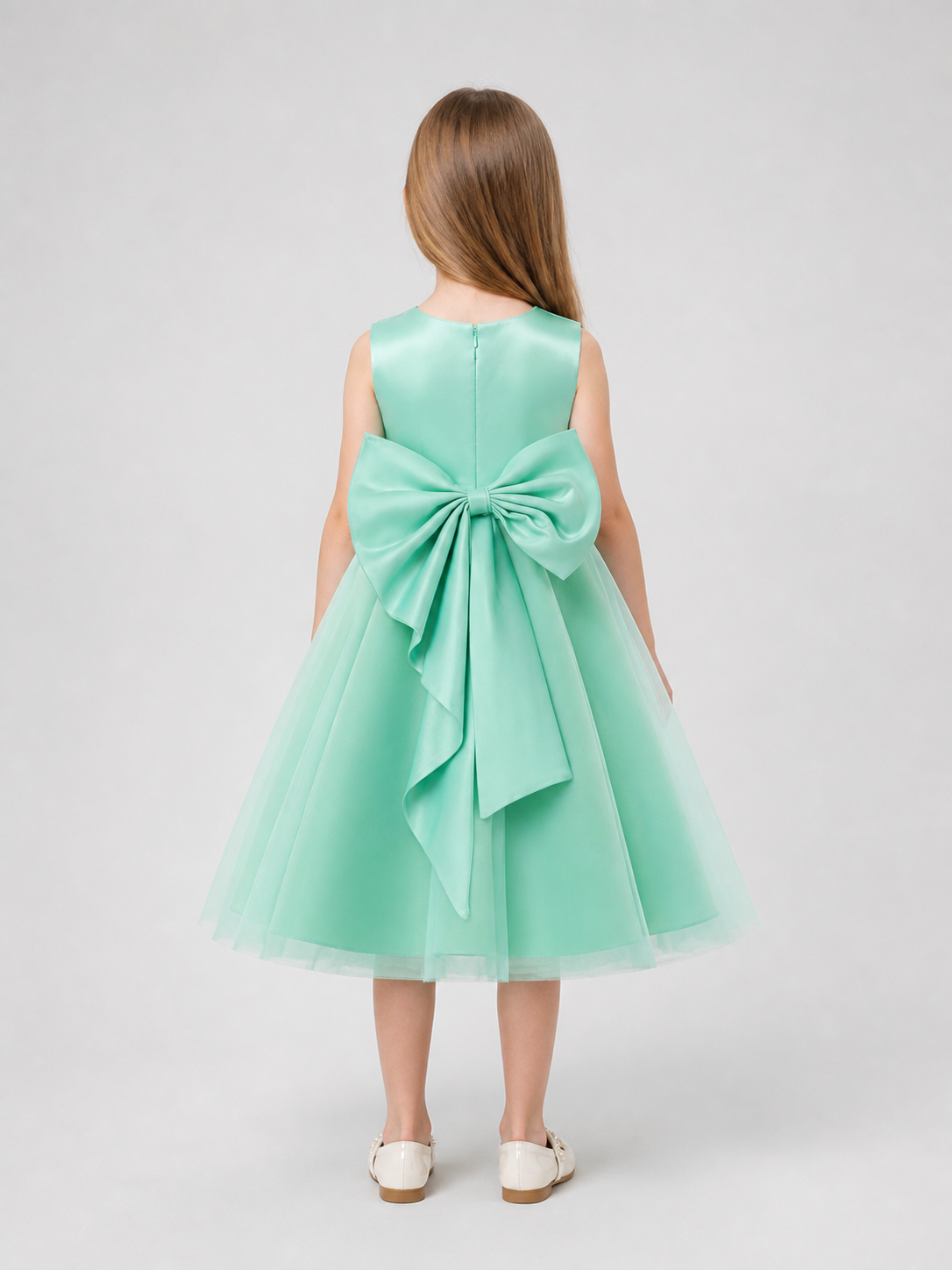 Tutu Dress with Satin Bow for a Flower Girl