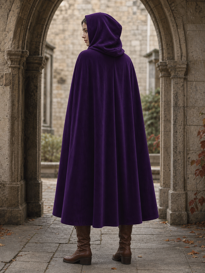 Purple Costume Cloak with Hood