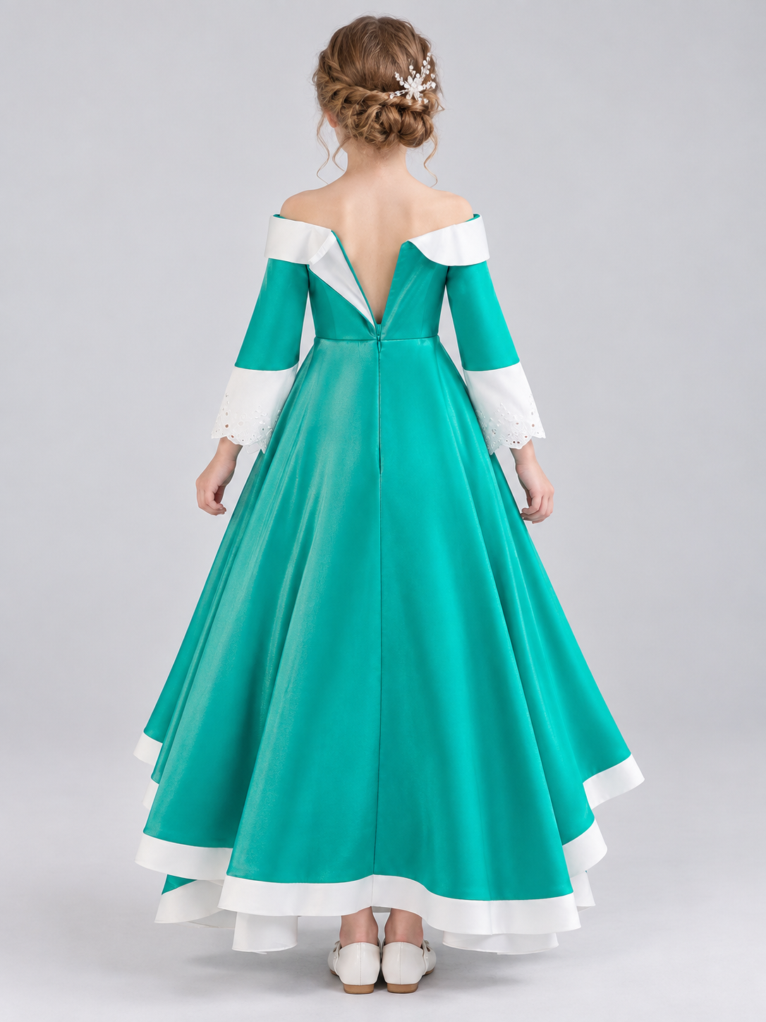 Girls' Dressy Dress with Silver Star