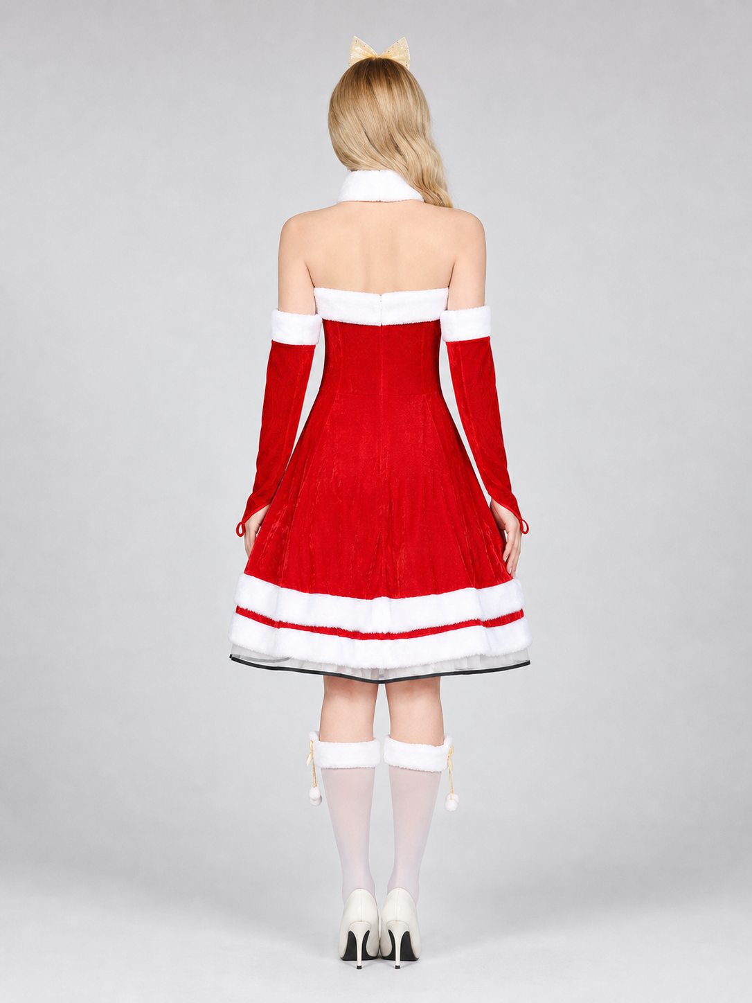 New Year's Costume with White Trim and Accessories