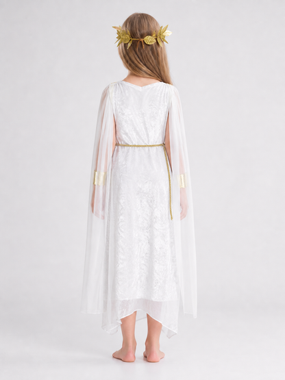 Ancient Greek Goddess Costume with Cape and Accessories