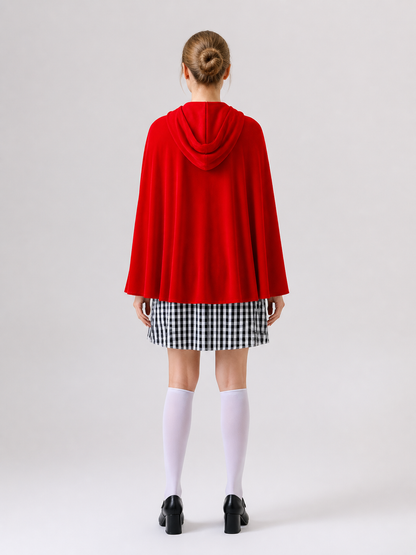Halloween Red Riding Hood Cosplay Costume back view