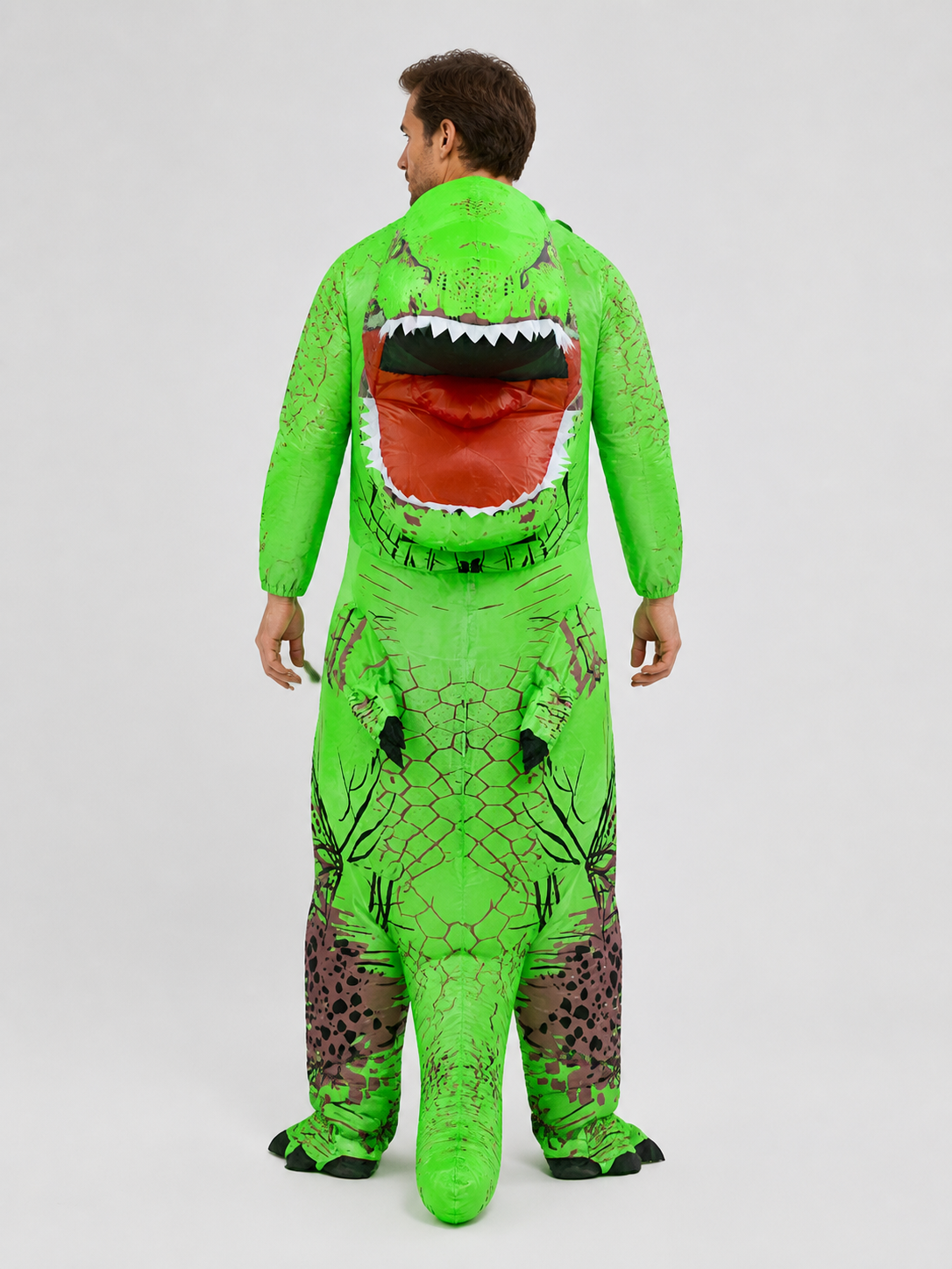 Tyrannosaurus Costume with Open Mouth for Halloween back view