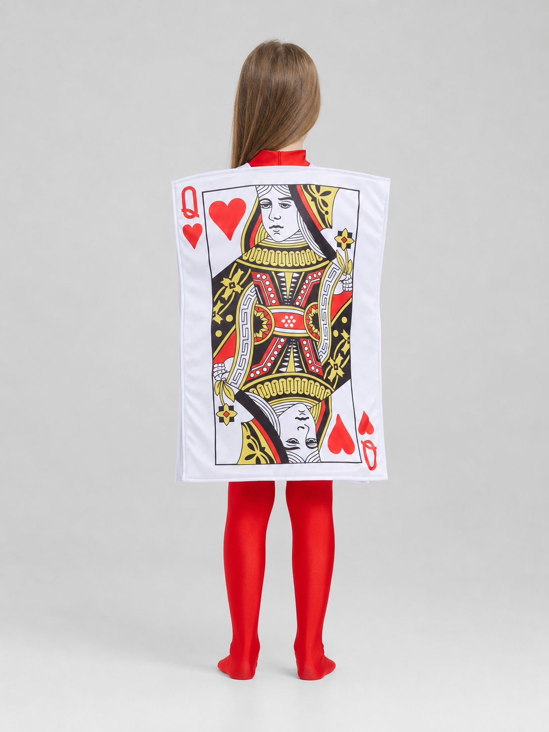 Red Q Playing Card Cape for Parties