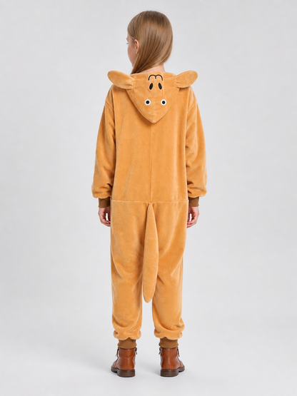 Kangaroo Hooded Costume Jumpsuit