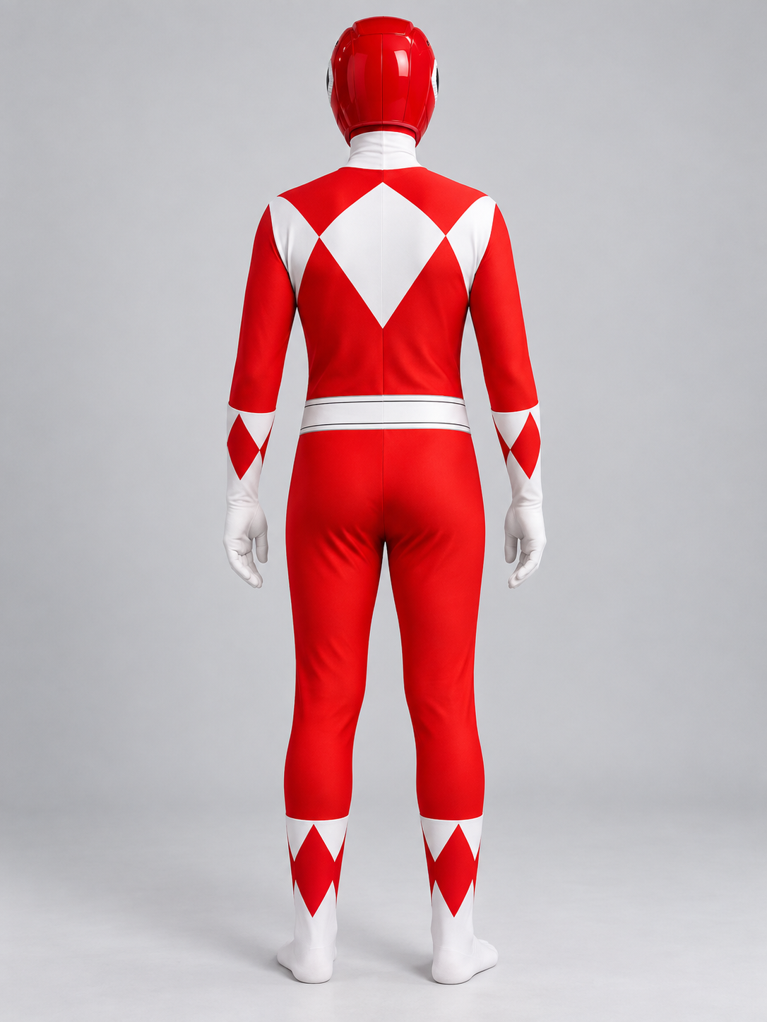 Red and White Cosplay Costume with Mask