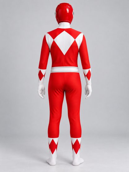 Red and White Cosplay Costume with Mask