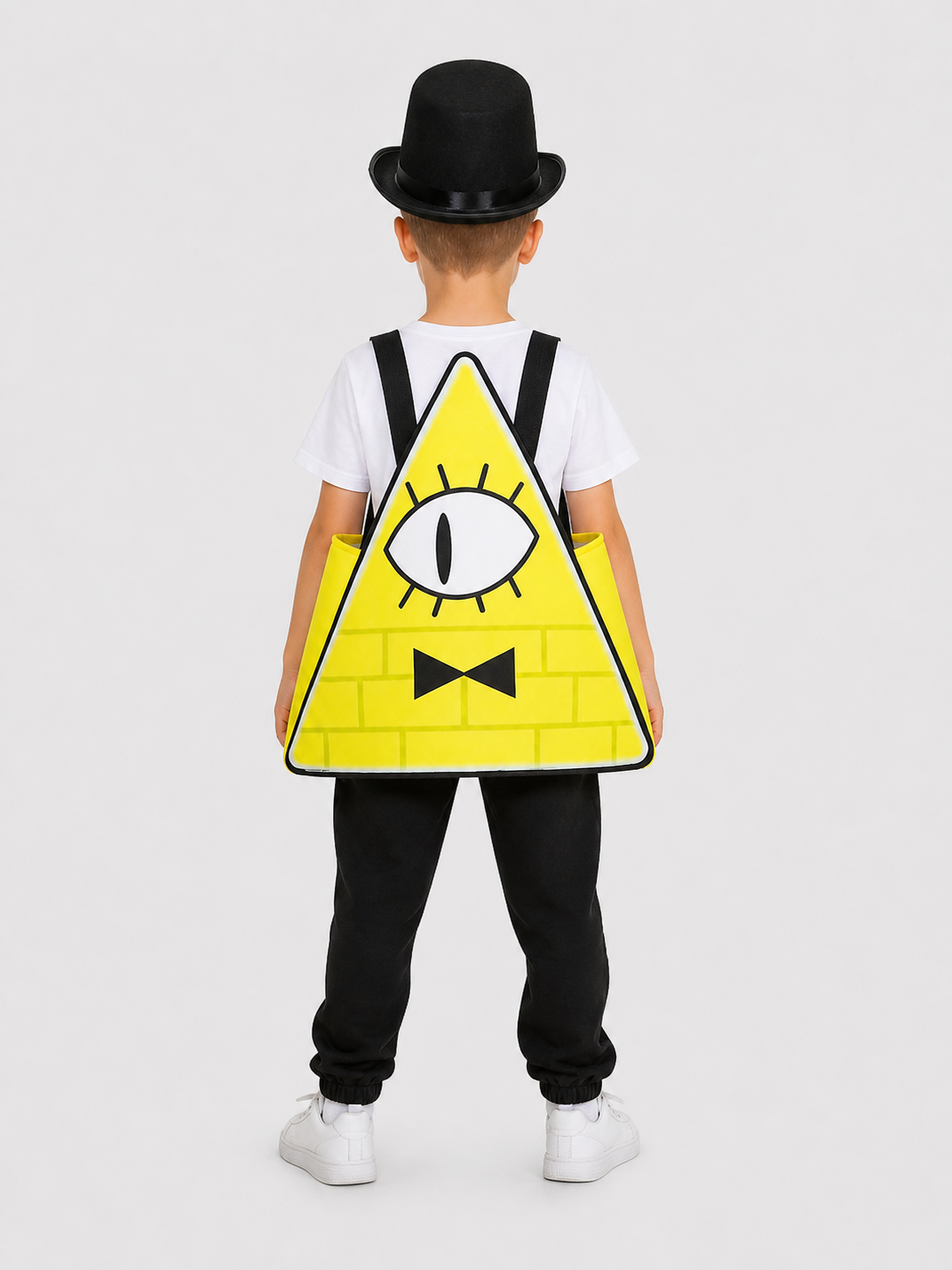 Bill Cipher Cosplay Costume: Triangular Look with Hat back view