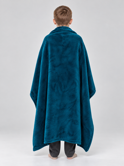 Fleece Blanket Dark Blue Reversible Soft