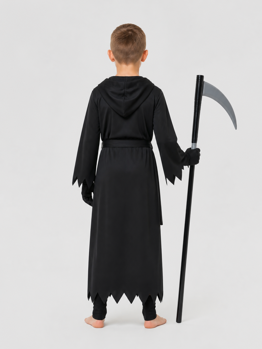Hooded Grim Reaper Costume with Mask, Scythe Included