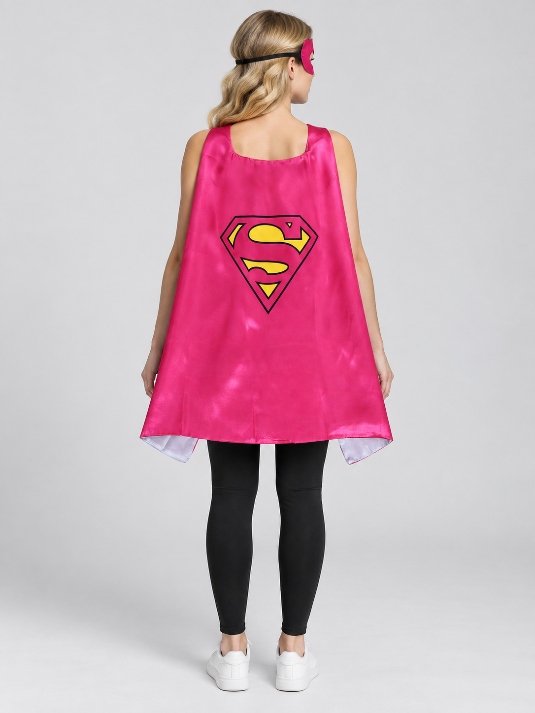 Superhero Cape with Mask, Bright Pink