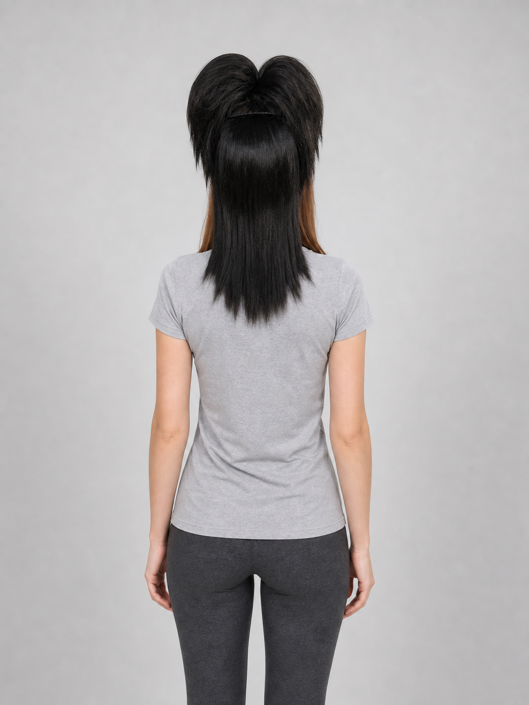Lydia Wig for Cosplay, Black, with Two Buns