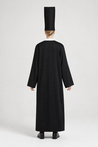Chinese-Style Zombie Costume with Black Hat