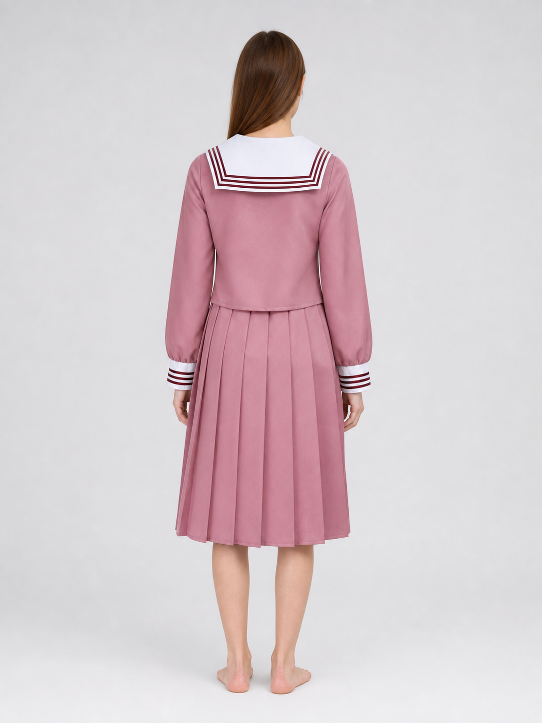 Cosplay Dress with Sailor Collar and Pleats