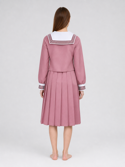 Cosplay Dress with Sailor Collar and Pleats