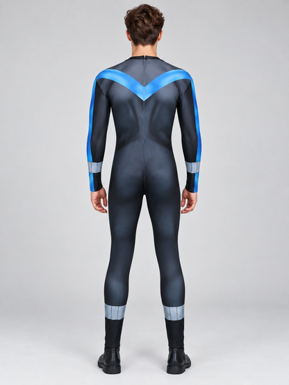 Batman Cosplay Costume Blue Jumpsuit with Muscle Simulation