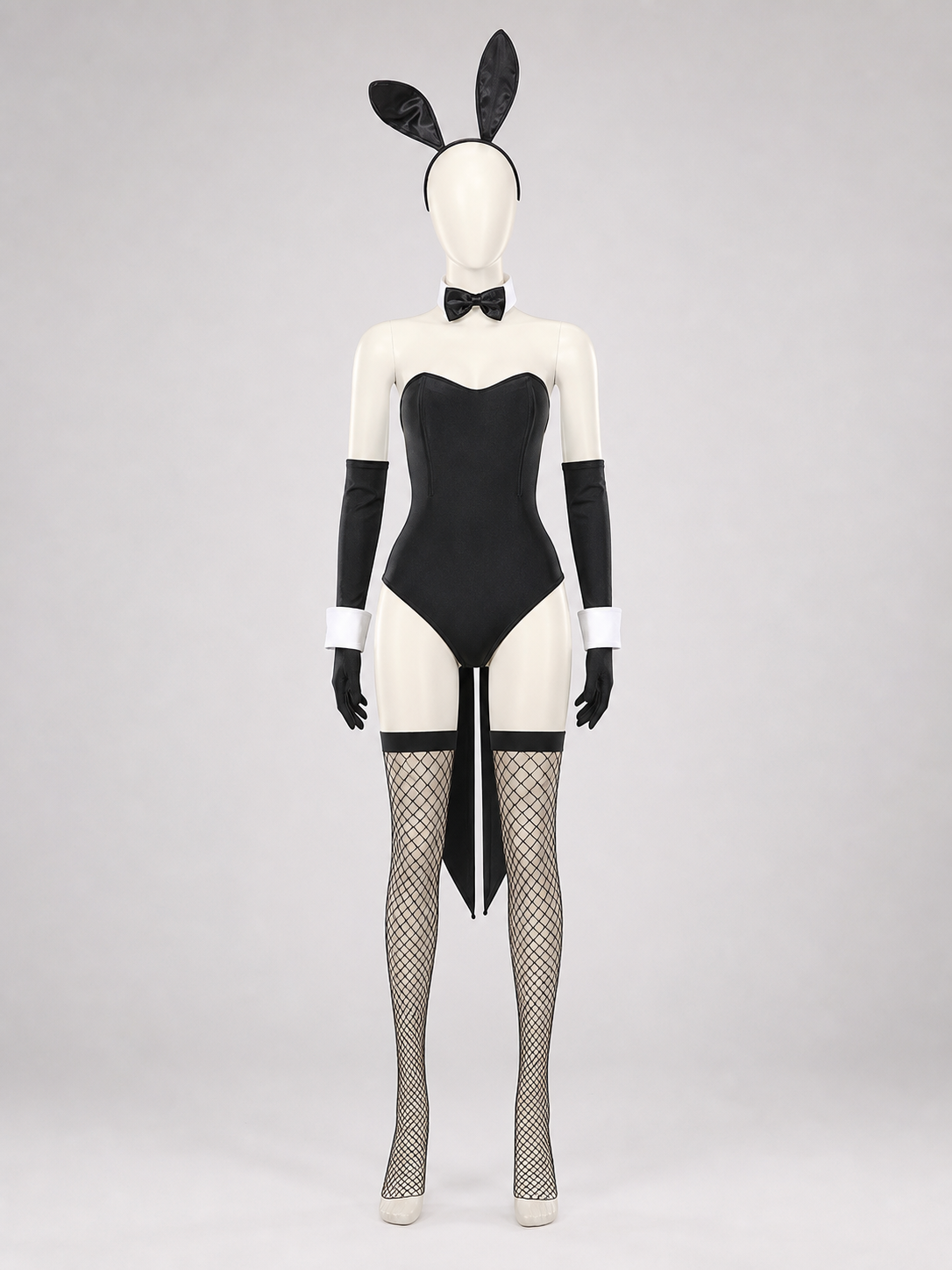Bunny Costume with Ears, Bows, and Gloves