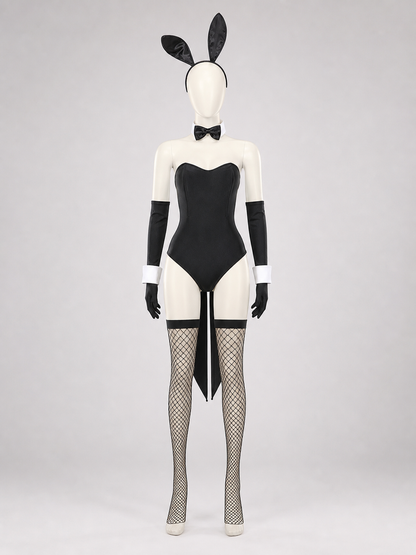Bunny Costume with Ears, Bows, and Gloves