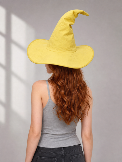 Yellow Witch Costume Hat for Halloween