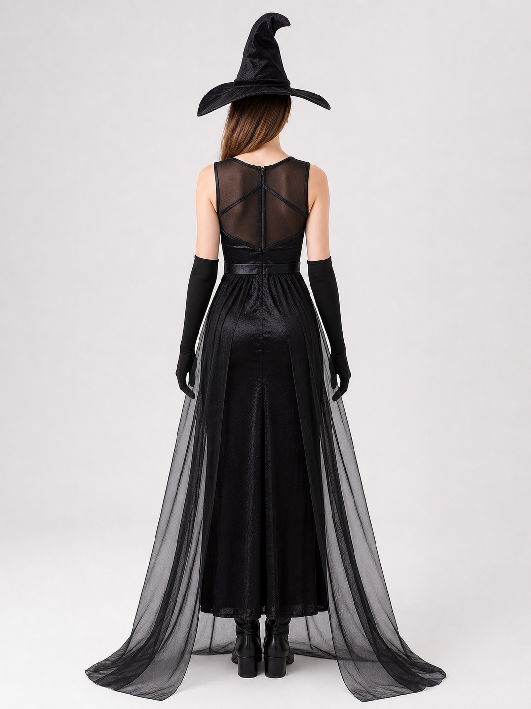 Halloween Witch Costume with Hat and Gloves