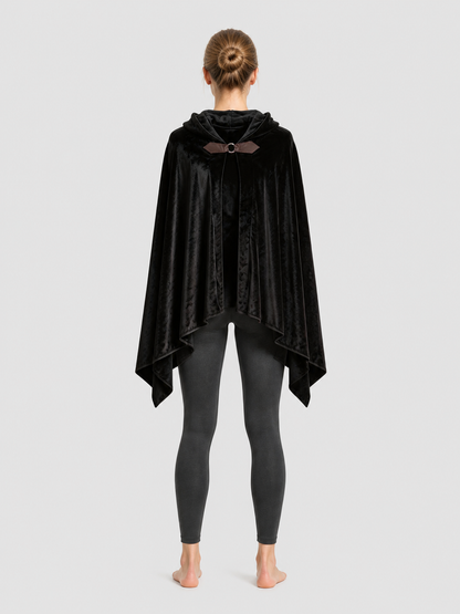 Hooded Cosplay Cloak, Longer in Back, with Bow back view