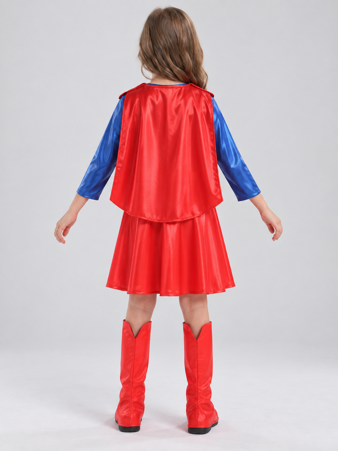 Kids' superhero costume with cape and belt