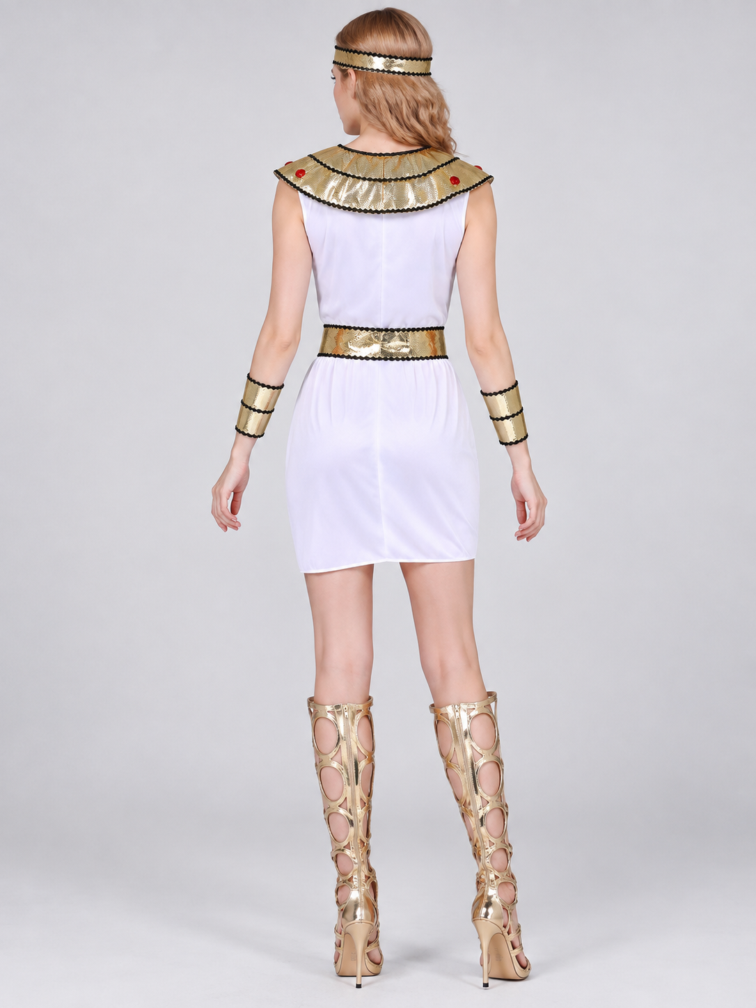 Egyptian-Style Carnival Costume with Gold Trim