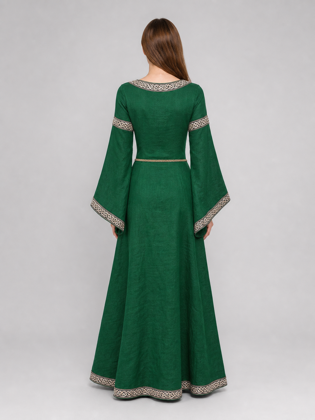 Medieval-Style Dress with Wide Sleeves