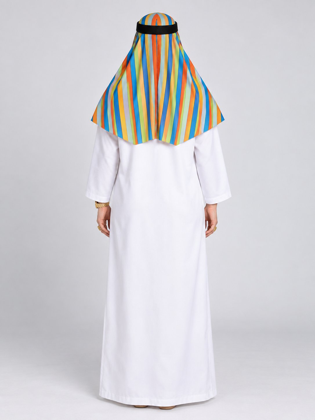 Costume: White Robe, Headscarf, Gold Chain