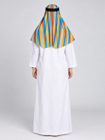 Costume: White Robe, Headscarf, Gold Chain