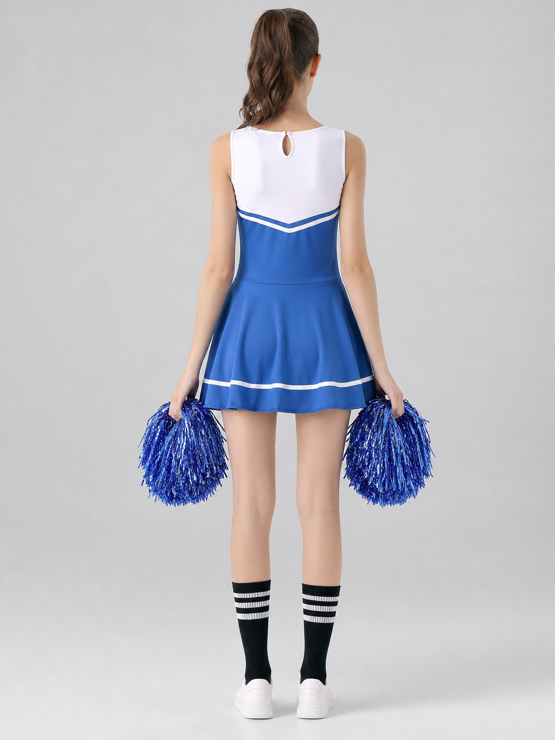 Blue Cheerleading Dress with “Cheer” Lettering