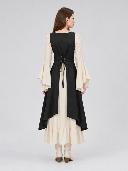 Black Medieval-Style Overdress