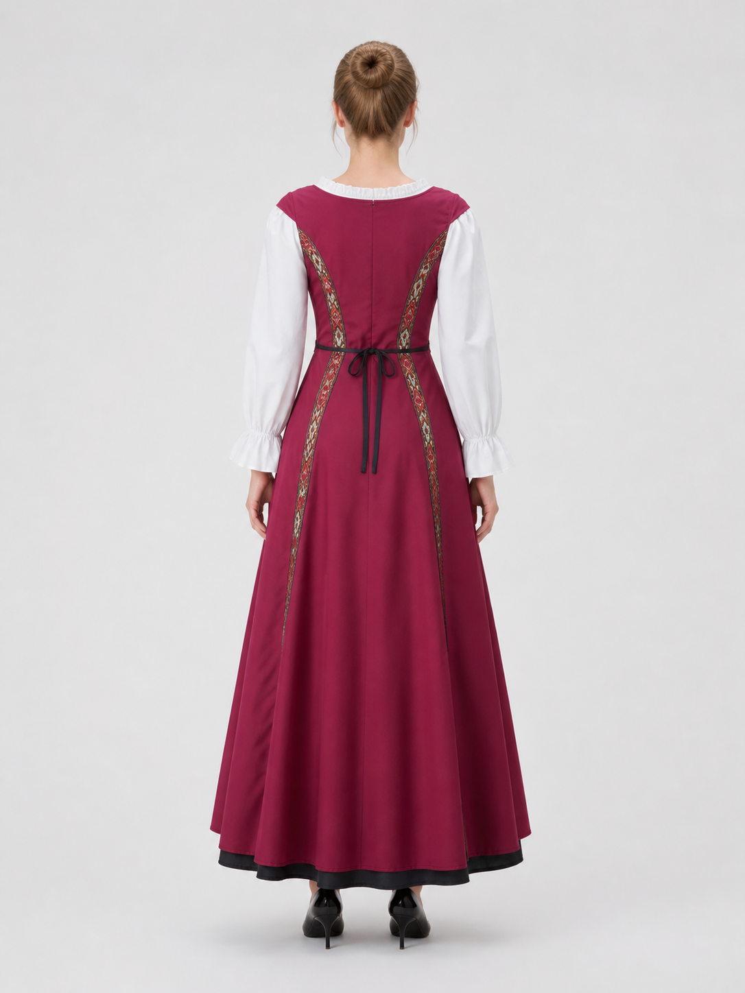 Vintage Medieval Dress for Cleopatra Cosplay back view