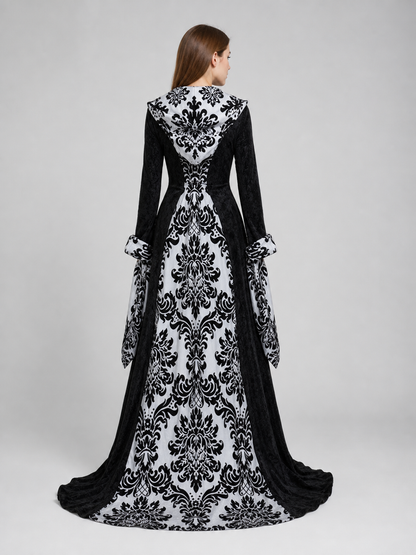 Gothic Victorian-Style Hooded Dress