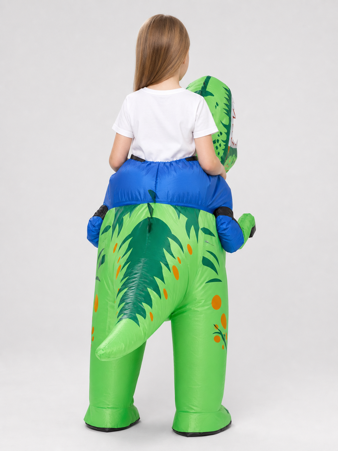 Inflatable T-Rex Dinosaur Costume, Green, One Size
